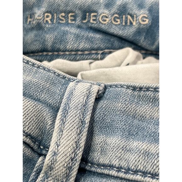 American‎ Eagle Women Next Level Stretch High-Rise Denim Jegging Sz 4 Short Blue - Picture 7 of 7